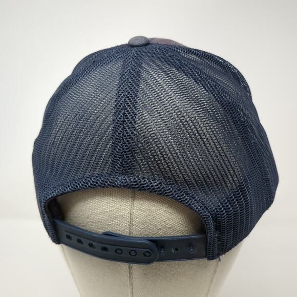 Fox Snapback Trucker Hat Blue One Size Adjustable Mesh Back Outdoor Printed - Picture 6 of 9